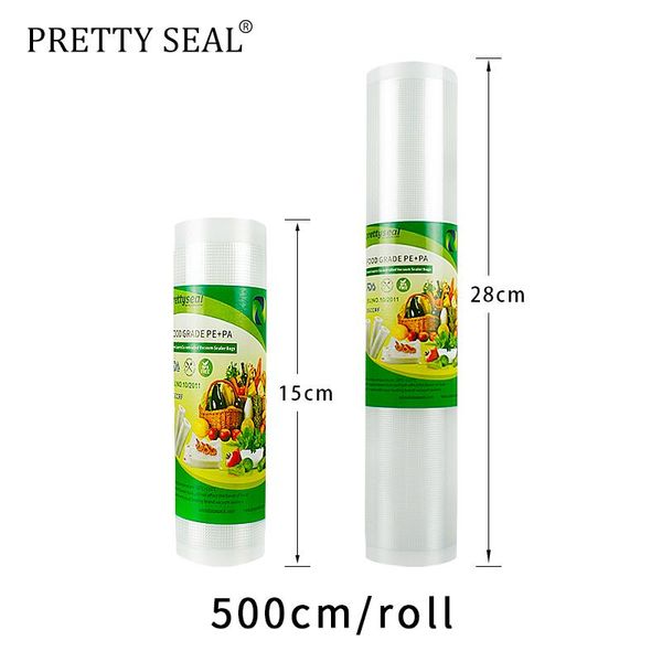 

prettyseal household vacuum bags 15*5m+28*5m vacuum bags bpa & approved pouch set utensilio de cozinha