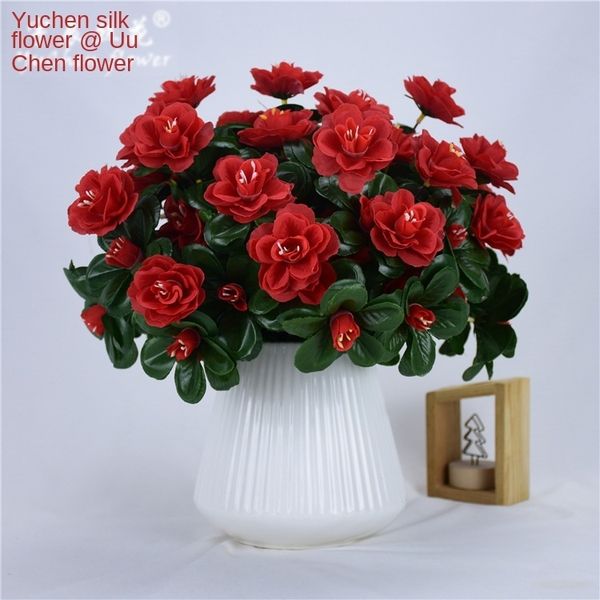 

21 head simulation azalea yingshanhong bedroom room inside and outside engineering home decoration fake bouquet rsp7