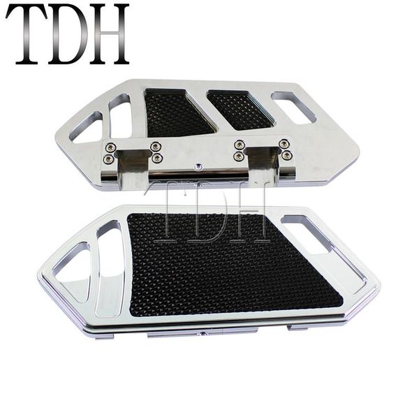 

pedals chrome/black motorcycle diver rear passenger floorboards foot boards left right footrest for softail touring 1984-2021