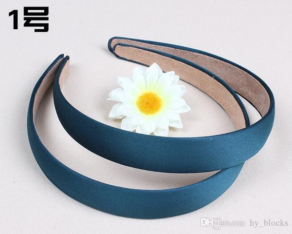 

50pcs colored satin covered resin ribbon winding hair band kids hair accessories width :2 cm basic head band for woman/girl/lady fj3125, Slivery;white