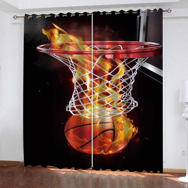 

cool basketball baseball rugby curtains blackout for boy bedroom living room kitchen luxury custom home textile1