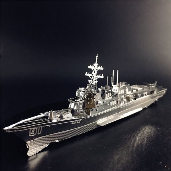 

mmz model nanyuan 3d metal puzzle burke class destroyer type 056 corvette warship model diy 3d laser cut jigsaw toy y200413