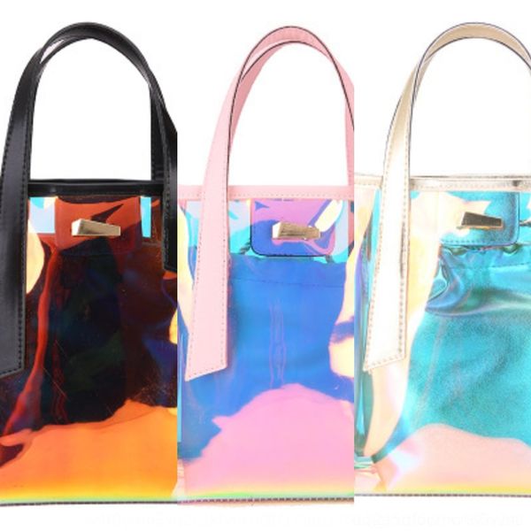 

yiewl summer handbag shoulder transparent bag women mother new fashion korean slant straddle shoulder bag ins super fire jelly 2020 and son