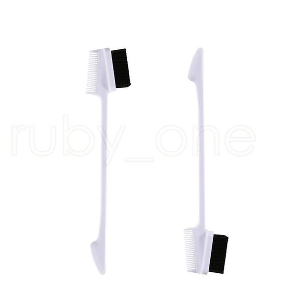 

beauty double sided edge control hair comb hair styling tool hair brush toothbrush style eyebr qyllzu sweet07, Silver