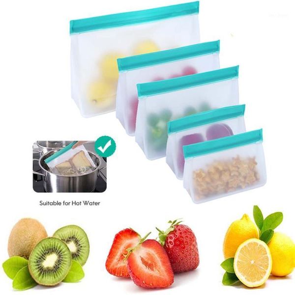 

storage bag upgrade leakproof stand up reusable er silicone bag preservation 1pcs1