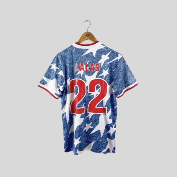 

retro 1994 usa lalas jerseys away shirt soccer shirt 1021, White;black