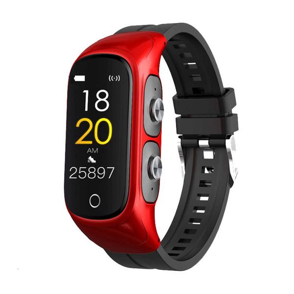 

n8 smart bracelet headset two in one bluetooth call heart rate blood prsure monitoring camera control movement modejk