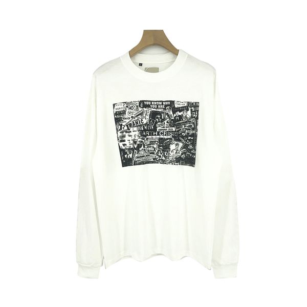 

21fw usa movie poster skateboard high street t shirt men women cotton long sleeve casual streetwear tshirt tee, White;black