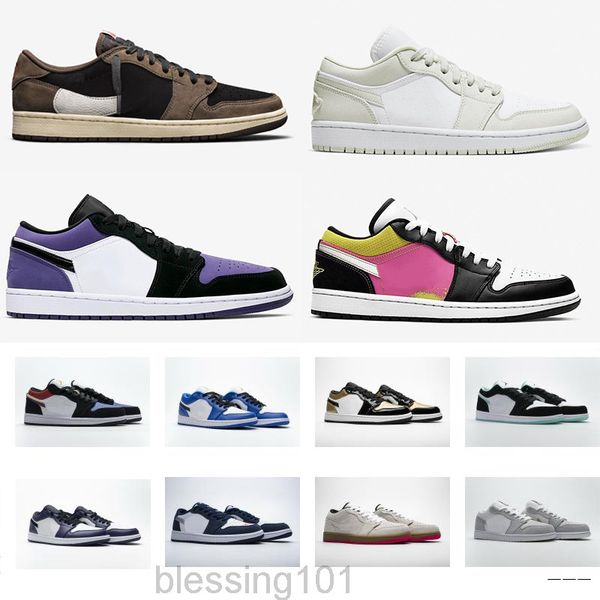 

2020 jumpman low 1 1s basketballs shoes og black toe court purple sp travis scotts men women sneakers eur 36-46 without box bt11