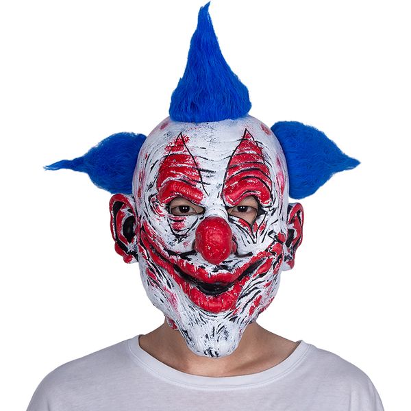 

costume accessories clown mask halloween scary for masquerade latex headgear costume party realistic horror dress up with hair, Silver