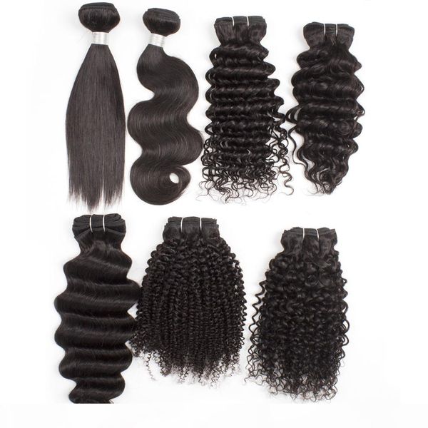 

bobbihair bundles hair extension natural color 10-24 inch wholesale price brazilian hair 3 bundles lot 100g piece, Black