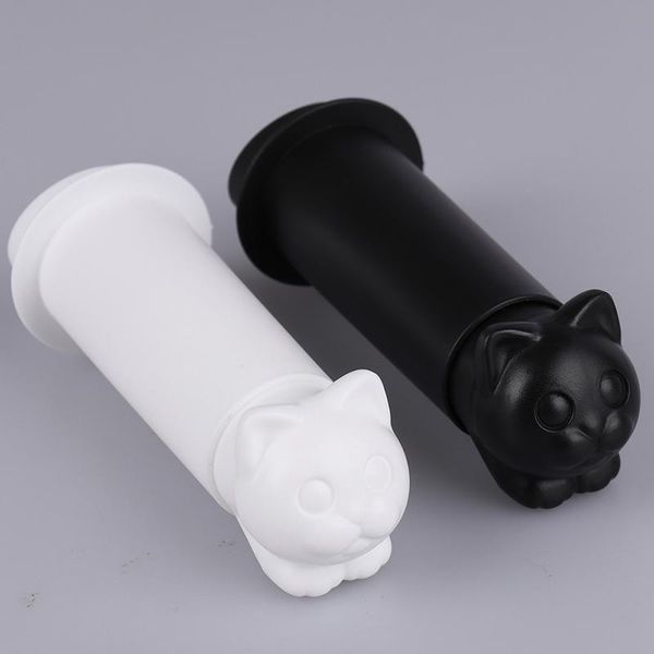 

cat toilet paper holder kitchen roll holder towel tissue storage rack organizer white/black