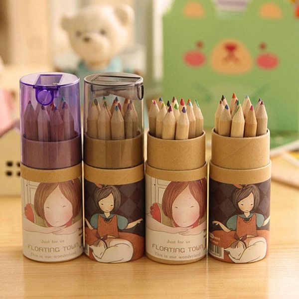 

1 set kawaii 12 colors artist professional fine drawing painting sketching writing pencils cq02 1 set yxljxt xhhair