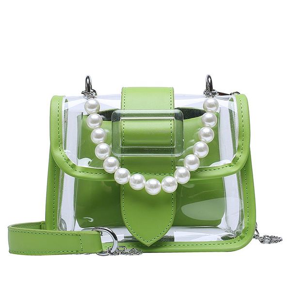 

2020 summer transparent pearl design women's shoulder messenger bag luxury handbags women bags designer crossbody bags for women