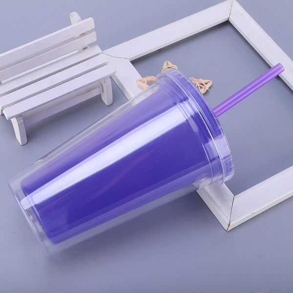 

new 16oz color changing cup magic plastic reusable drinking tumblers with lid straws beer mugs double insulation coffee cups t3i51571 258 g2