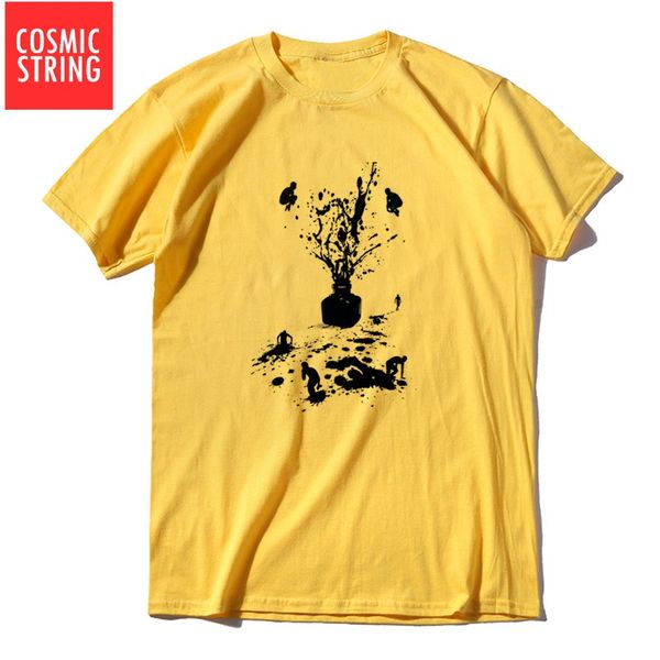

cosmic string summer loose cool ink print casual short sleeve tshirt o neck male tees sport hooded sweatshirt hoodie men t shirt