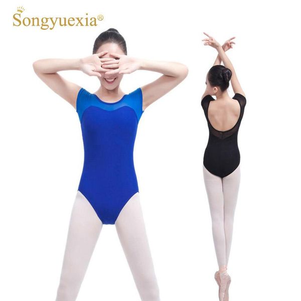 

woman gymnastic dress dance clothing ballet lin serve practice serve woman ballet dress leotards for women, Black;red