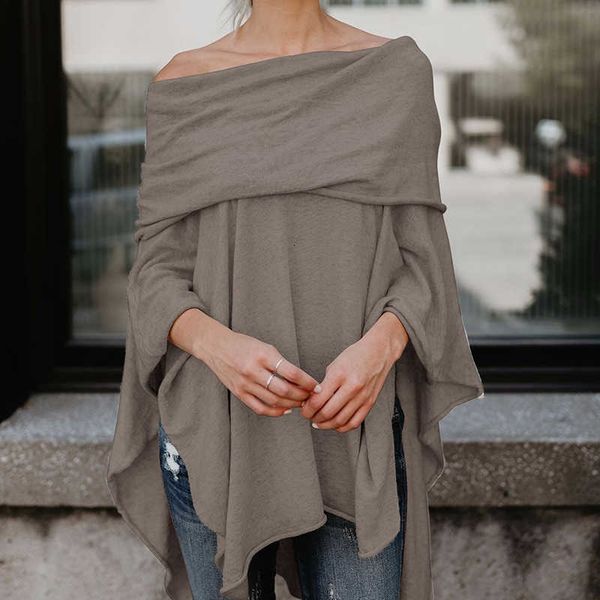 

t-shirts for women long sleeve autumn shirt irregular all match pullovers casual loose women's t-shirt, White