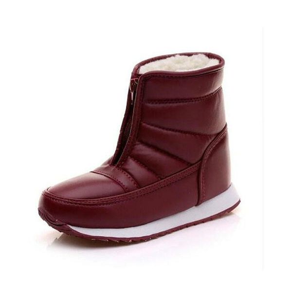 

snow boots woman black ankle winter boots women waterproof flat 2020 red botas femininas de inverno