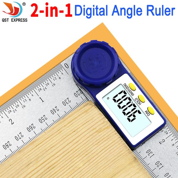 0-200mm 8 '' Digital Medidor Ângulo Inclinômetro Ângulo Digital Ruler Digital Goniômetro Goniômetro Angle Angle Finder Ferramenta de Medição 201117