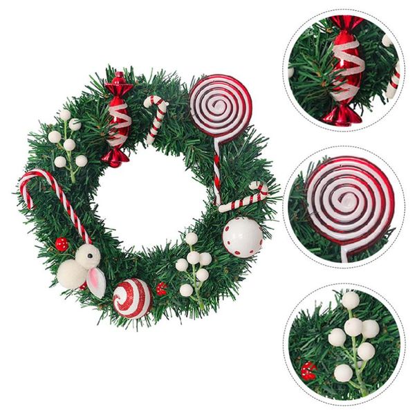 

1pc christmas wreath decorative garland cute door hanging wreath ornament