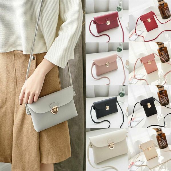 

women pu leather small handbag satchel messenger cross body shoulder bag purse