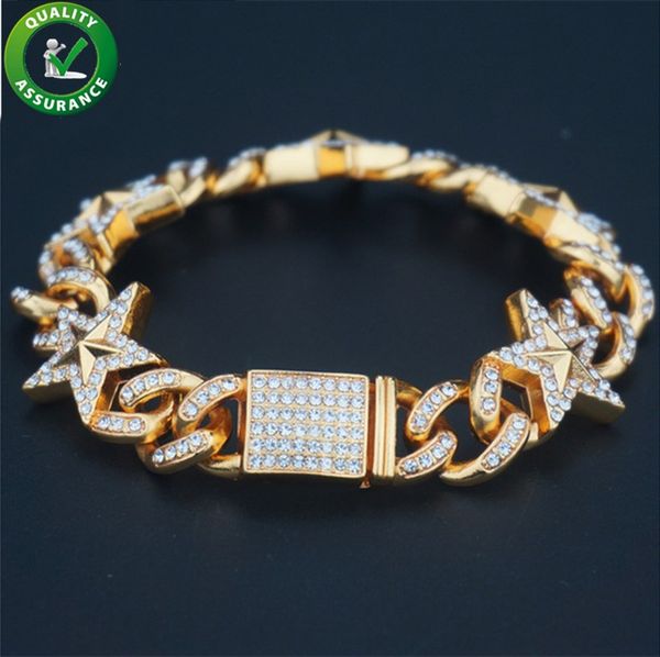 

luxury designer jewelry women bracelet hip hop love bangle mens gold bracelets tennis link chain pandora style charms rapper accessories, Black