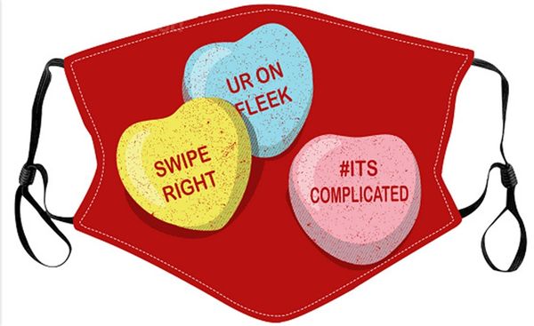 

fashion lady bear printed cotton mask for valentines day can contain pm2.5 warm breathable mask sle #91#10711103