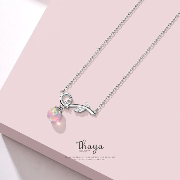 

thaya 925 silver jewelry necklace creative design fairy fruit necklace sterling silver female fine jewelry collares gift q1110