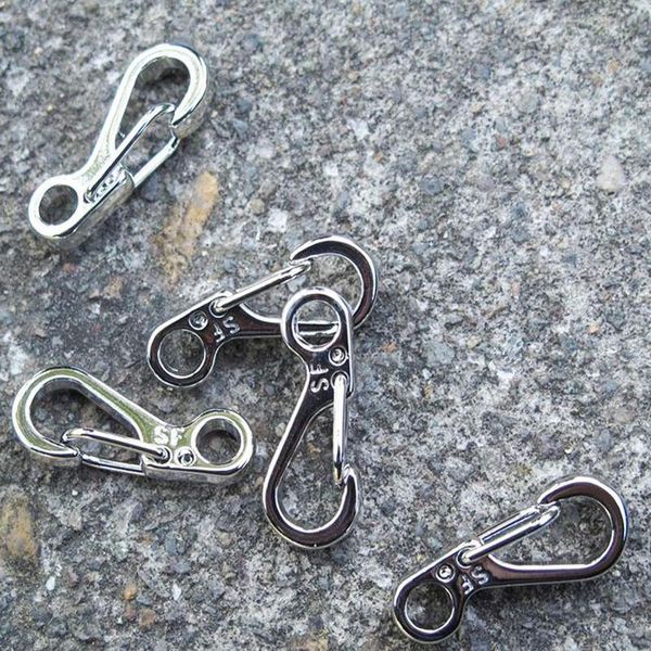 

10 pcs mini sf spring backpack clasps climbing carabiners equipment survival edc paracord snap hook keychainl buc qyltrj