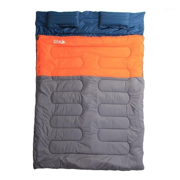 

sleeping bags 3.5kg double travel bag ultralight portable envelope style 2-person capacity waterproof hiking 520491