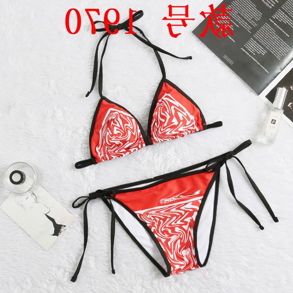 

letter split swimsuit 20 years new bikini triangle neck strap