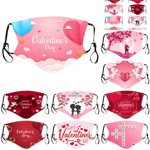 

factory fashion face mask washable mouth cover valentines day facial decorations for men women windproof protective desi p7iw1