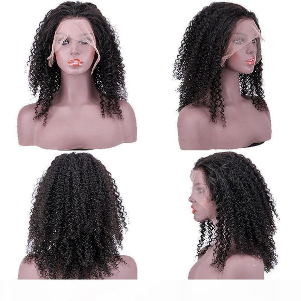 

peruvian lace front wigs natural curly full lace human hair wig for black women glueless cuticle aligned lace frontal wigs, Black;brown