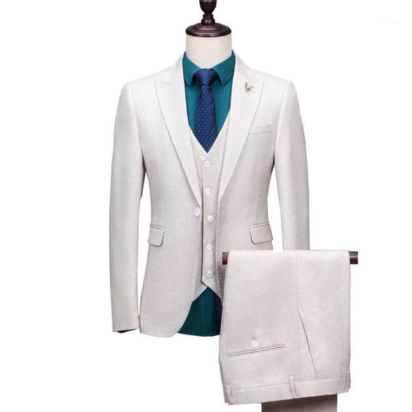 

men's 3 pieces formal suits shawl lapel blazer tuxedos suits for wedding (blazer+vest+pants)1, White;black