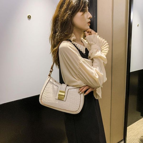 

totes 2021 women's shoulder bags hobos minority retro style crocodile pattern crossbody fd-amz-002