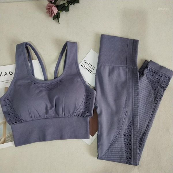 

yoga outfits 2 piece set sport outfit woman running workout clothes seamless fitness leggings+longline sports bra gym wear women1, White;red
