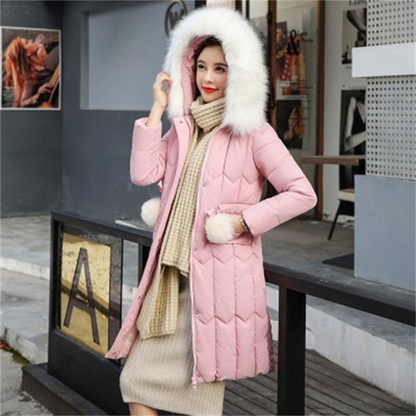 

2021 new yellow winter coat m-5xl plus size sleeve long skin with hoodie parkas korean autumn thin heat female jackets sf040 codd, Black