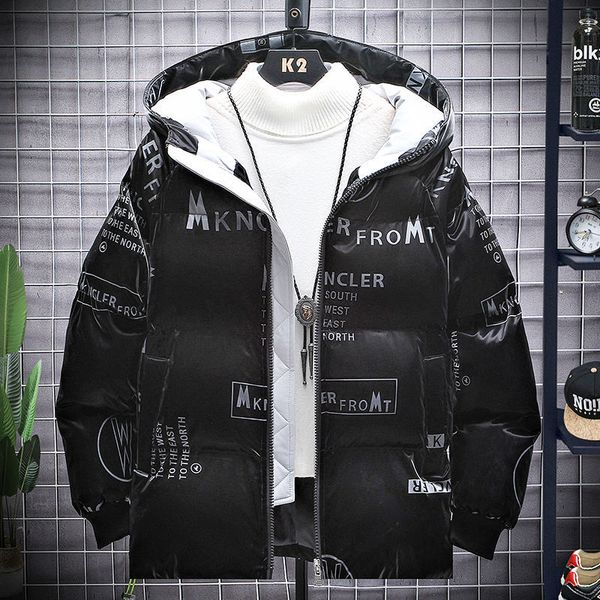 

2021 new new winter arrival men's jacket of men heavy cotton padded beautiful white bread shipping clothes 05b4, Black