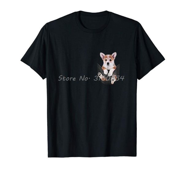 

corgi inside pocket funny lover dog cute gifts summer fashion tees print casual male online hooded sweatshirt hoodie men t shirt