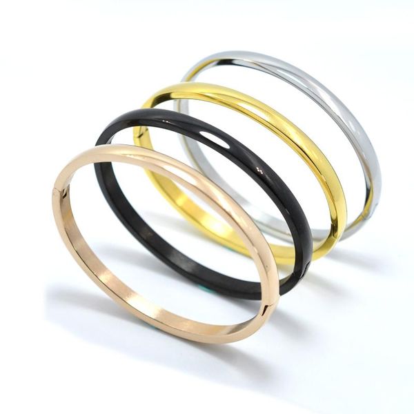 

fysara розового золота черного цвета из нержавеющей стали браслеты браслеты для женщин open simple round armband jewelry sqcsrw bdefashion, Black