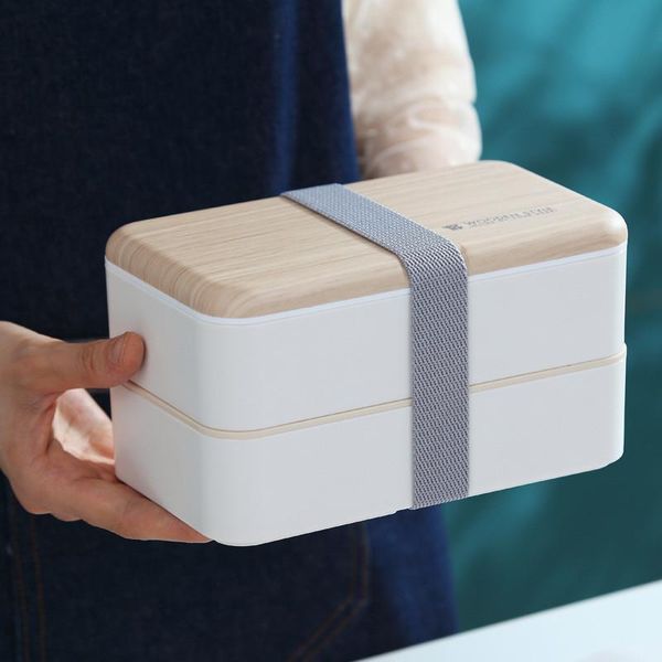 

микроволновая печь double layer lunch box 1200 мл деревянные feeling фруктовый салат bento box bpa free портативный контейнер еды box работн
