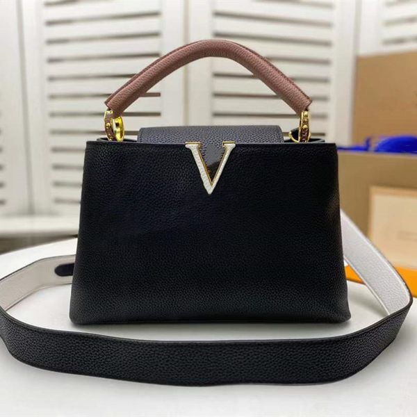 

fashion leather messenger bag stitching buckle design casual banquet