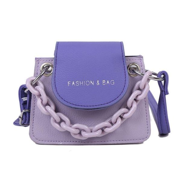

4 styles women girl small pu handbag shoulder messenger acrylic chain crossbody bag satchel tote purse