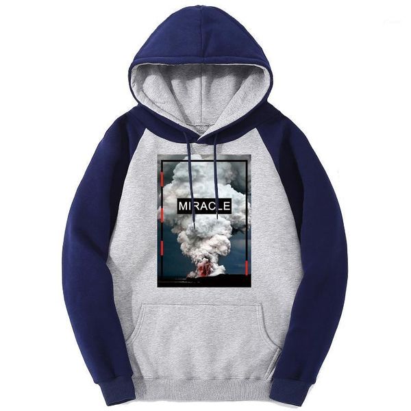 

male raglan sweatshirts volcano eruption print clothing for men 2020 new streetwear mens hipster hoodie casual harajuku pullover1, Black