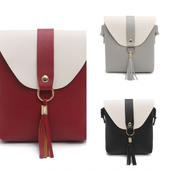 

tassel new contrast color bucket 20 summer korean style crossbody women's pu leather bucket messenger bagshoulder bag shoulder bagmobil
