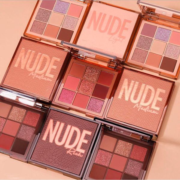 9 cores nude nude luz de luz de sombra paleta matte pérola glitter olho sombra três escolhas pigment Smoky impermeável cosméticos olho sombra olho