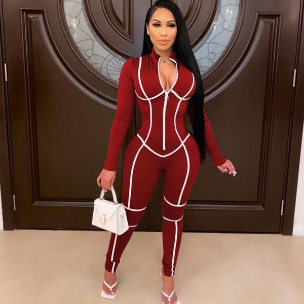 

womens sport overall fitness casual party jumpsuit tracksuit women striped cropped bodysuit jumpsuit clubwear, Black;white