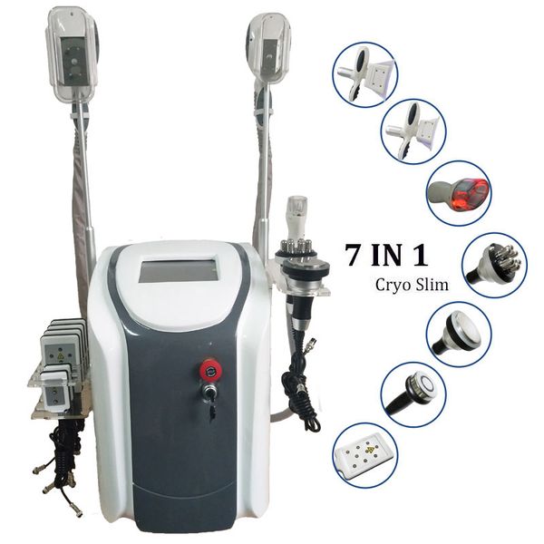 Máquina de congelamento de gordura de tecnologia legal para venda Cavitação Lipo a laser Celulipólise Celulite Reduce Máquinas de aperto de pele RF 3 Cryo Handles