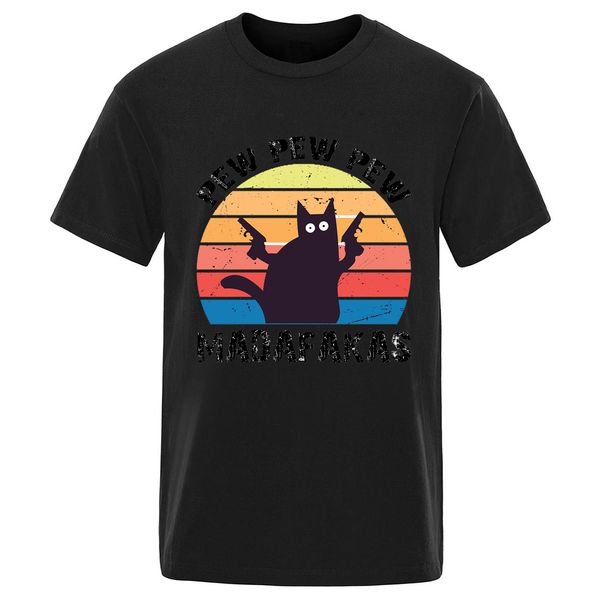 

round neck mens cat printing streetwear summer shirts short sleeve retro graphic tshirt sport hooded sweatshirt hoodie men t shirt